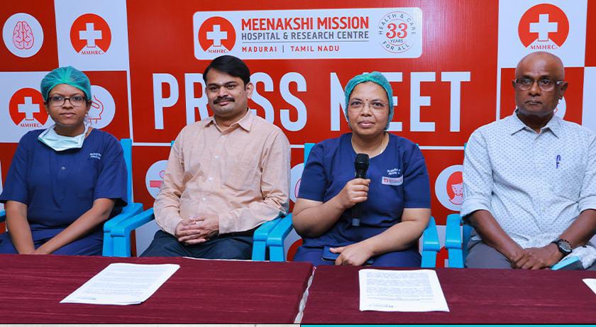 தனியாக பிரியும் உச்சந்தலையை மீண்டும் பொருத்துவதற்கு அவசரநிலை பிளாஸ்டிக் சர்ஜரி – மதுரை மீனாட்சி மிஷன் மருத்துவமனை