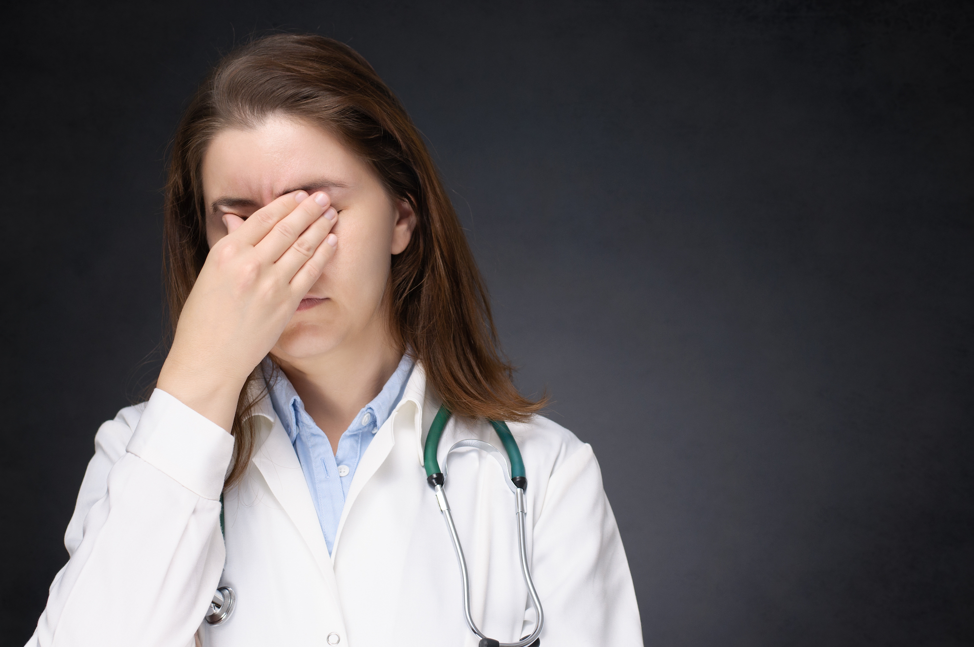 Tired doctor